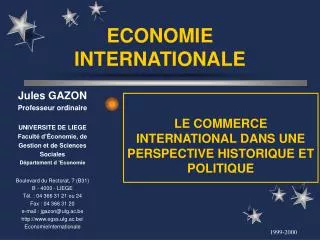 economie internationale