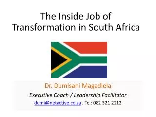 The Inside Job of Transformation in South Africa