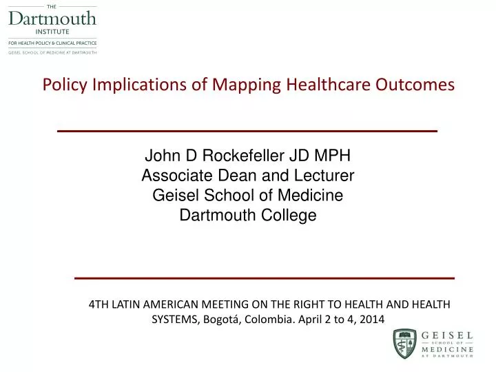 policy implications of mapping healthcare outcomes