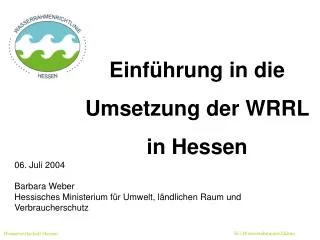 einf hrung in die umsetzung der wrrl in hessen
