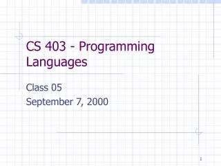 cs 403 programming languages