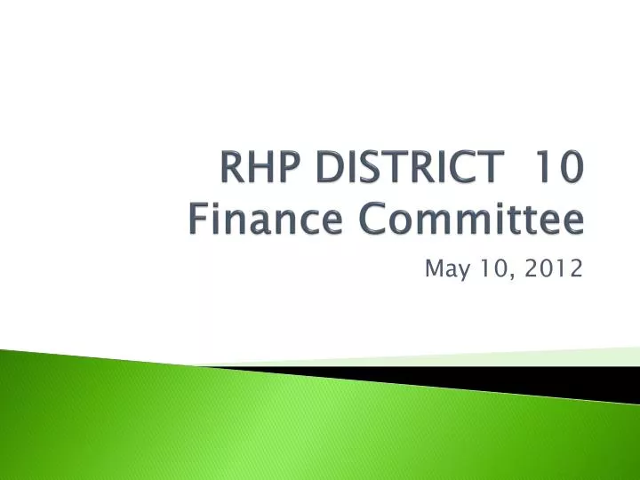 rhp district 10 finance committee