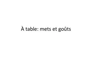 table mets et go ts