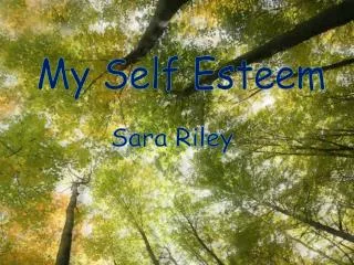 My Self Esteem