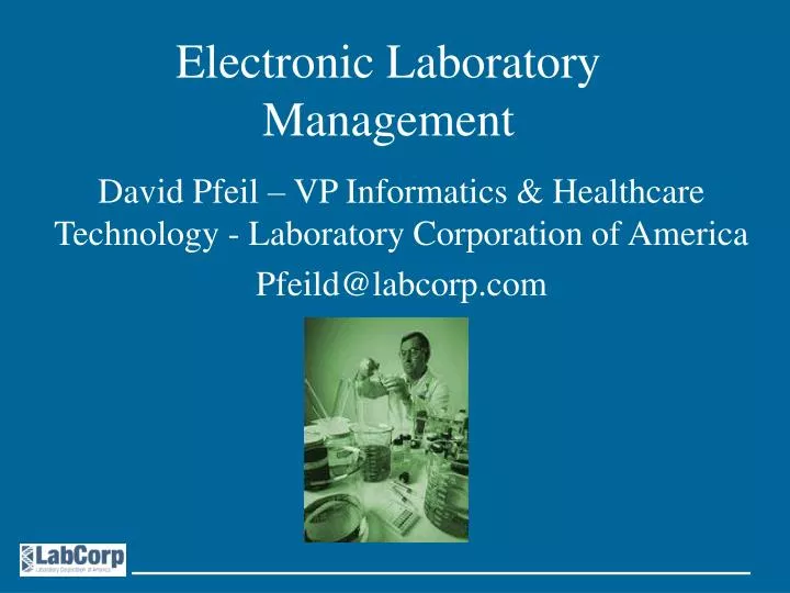 electronic laboratory management