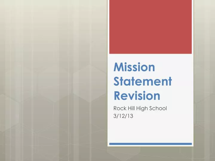 mission statement revision