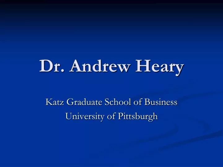 dr andrew heary
