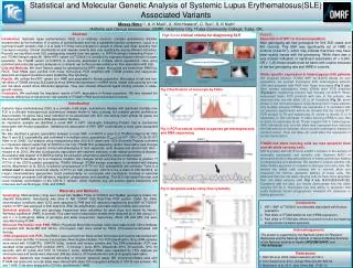 Statistical and Molecular Genetic Analysis of Systemic Lupus Erythematosus(SLE)