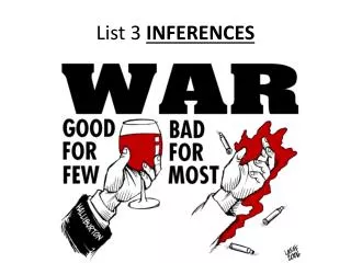 List 3 INFERENCES