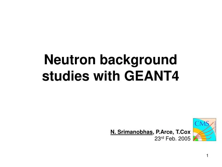 neutron background studies with geant4