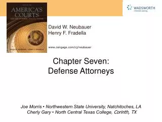 Chapter Seven: Defense Attorneys