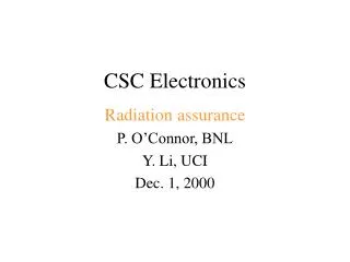 CSC Electronics