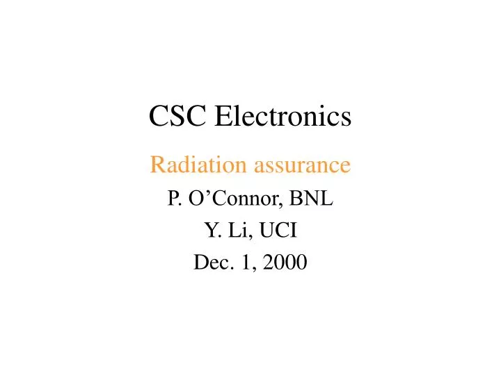 csc electronics