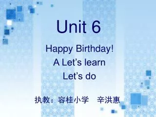 unit 6