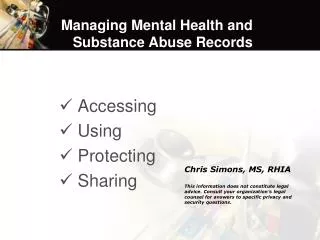 Managing Mental Health and Substance Abuse Records