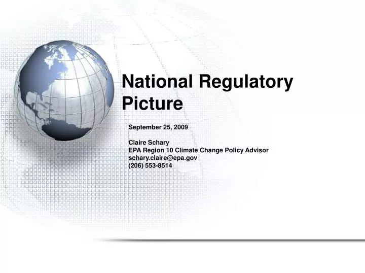 national regulatory picture