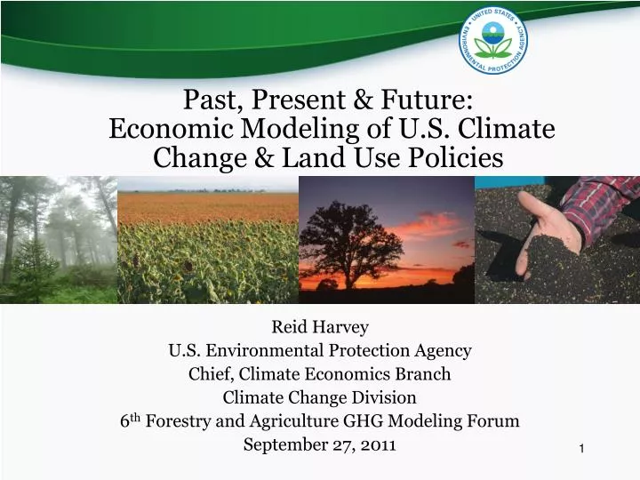 past present future economic modeling of u s climate change land use policies