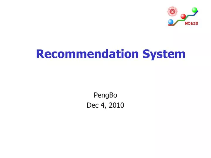 recommendation system