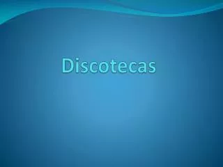 discotecas