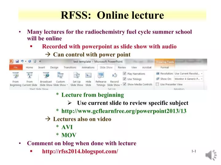 rfss online lecture