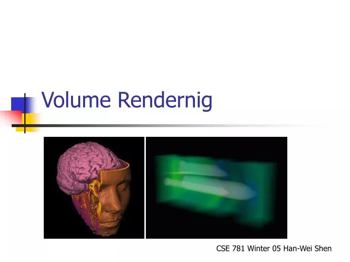 volume rendernig