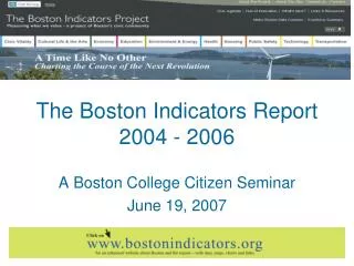 The Boston Indicators Report 2004 - 2006