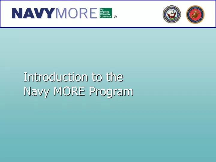 introduction to the navy more program