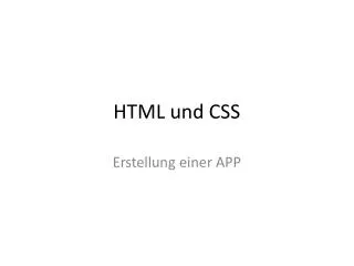 html und css