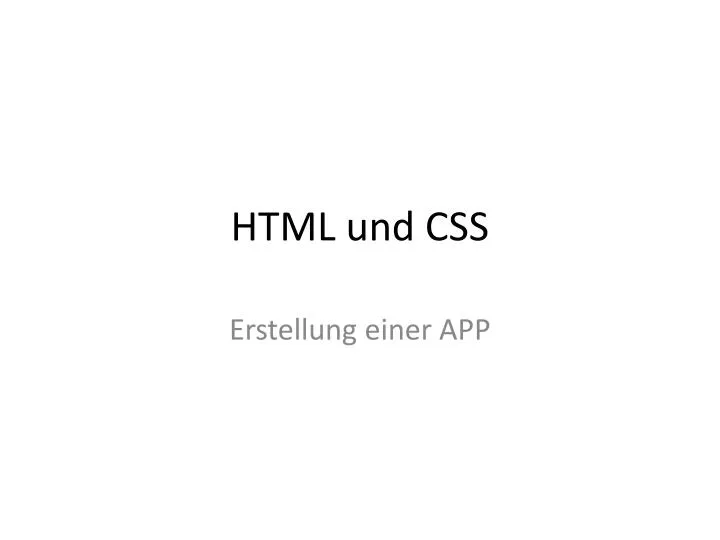 html und css