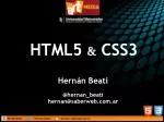 HTML5 &amp; CSS3 - slide 1