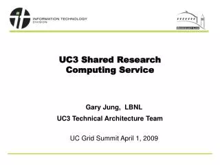 UC3 Shared Research Computing Service