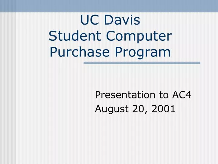 uc davis student computer purchase program