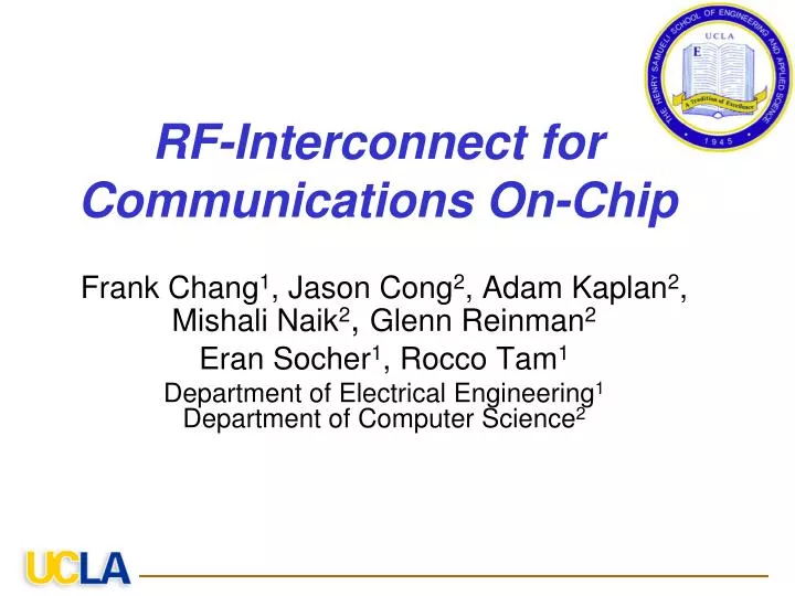 rf interconnect for communications on chip