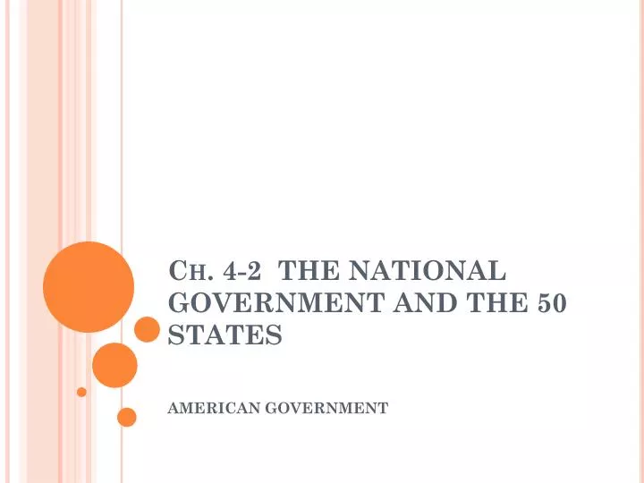 ch 4 2 the national government and the 50 states