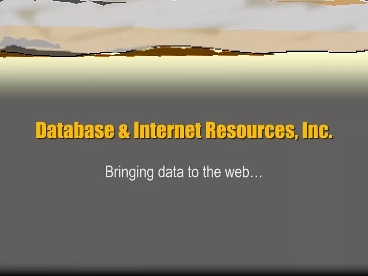 database internet resources inc