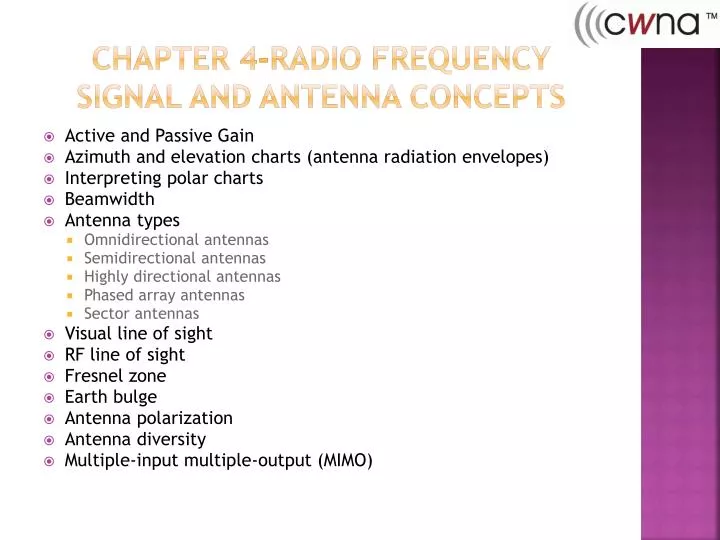 chapter 4 radio frequency signal and antenna concepts
