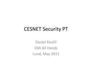 CESNET Security PT