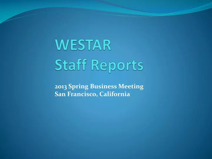 westar staff reports