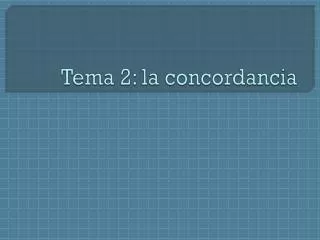 tema 2 la concordancia