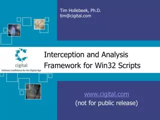Interception and Analysis Framework for Win32 Scripts