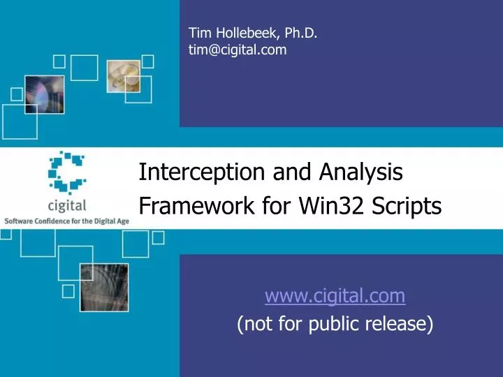 interception and analysis framework for win32 scripts