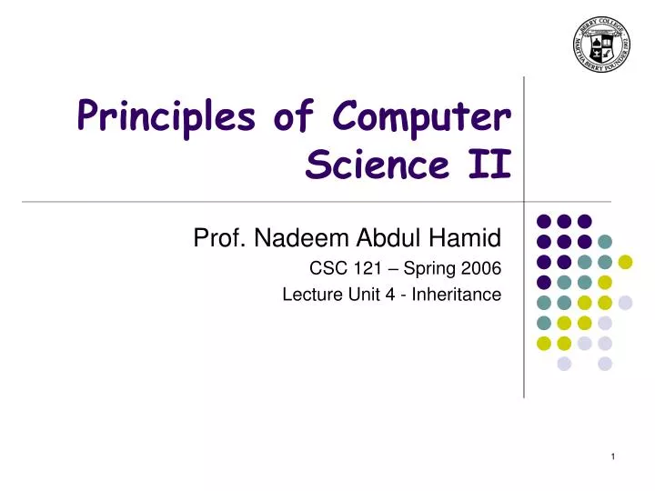 principles of computer science ii