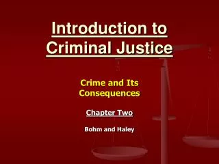 Introduction to Criminal Justice