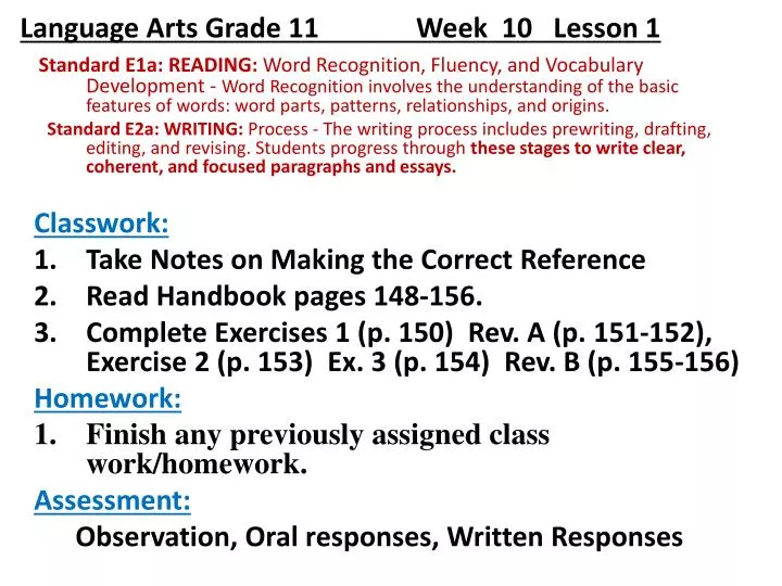 language arts grade 11 week 10 lesson 1