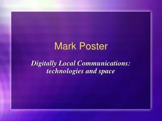 mark poster