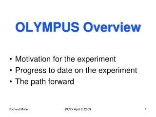 OLYMPUS Overview