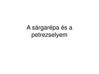 a s rgar pa s a petrezselyem