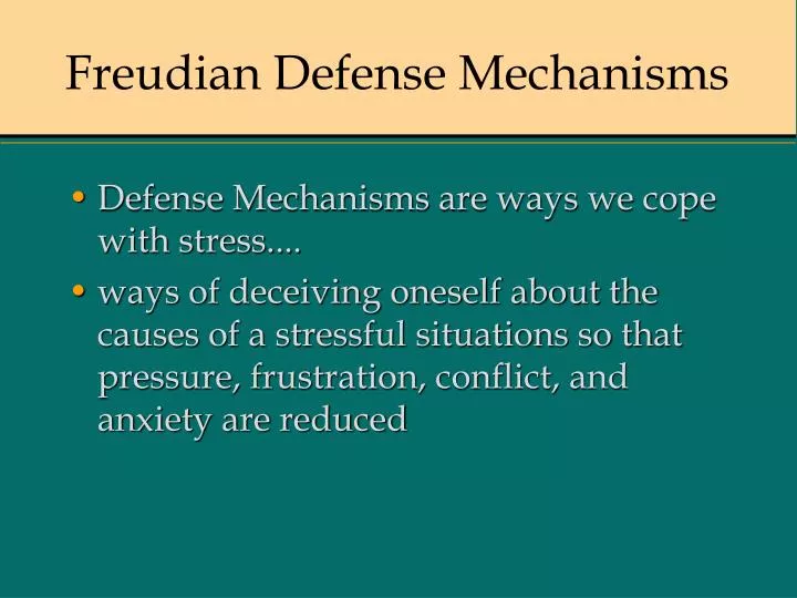 freudian defense mechanisms