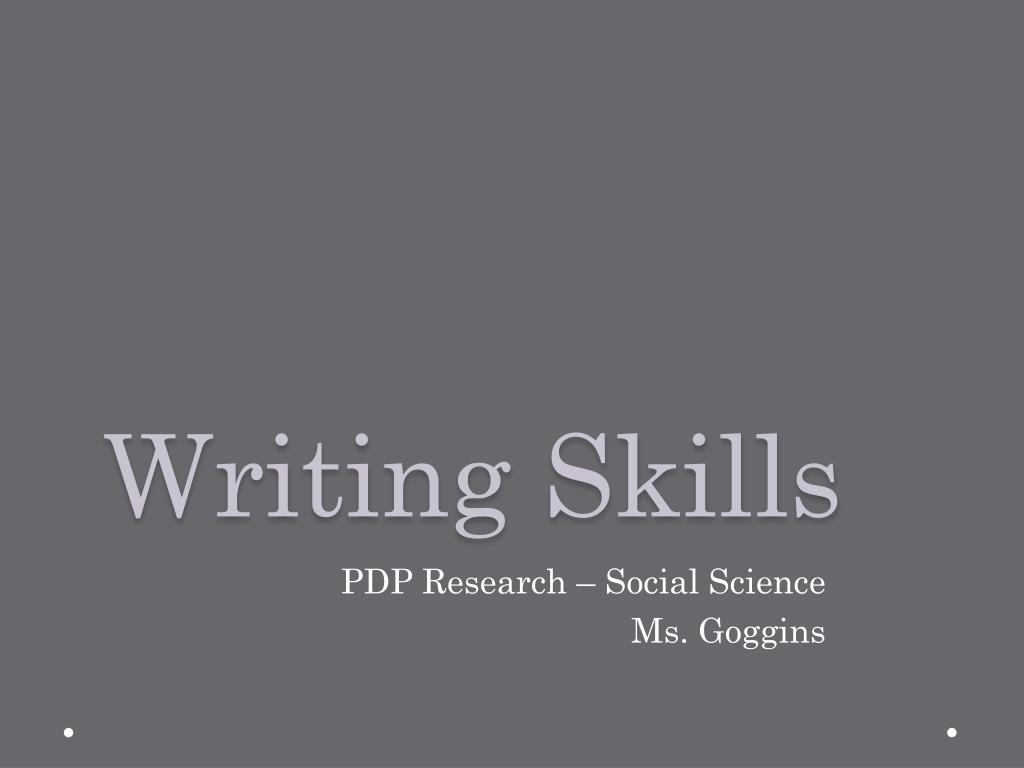 PPT - Writing Skills PowerPoint Presentation, free download - ID:6152125