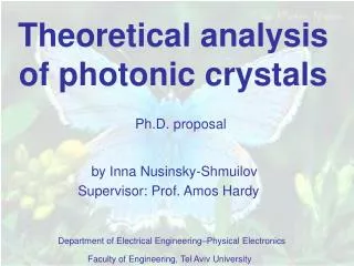 Theoretical analysis of photonic crystals